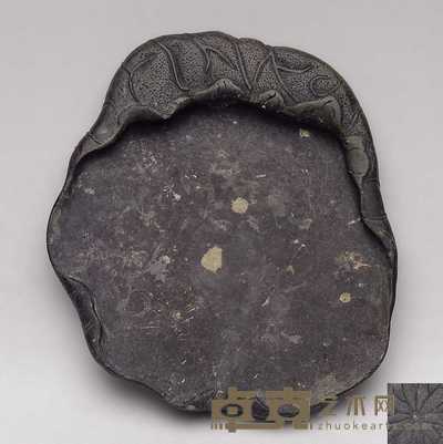 清 荷叶端砚 17.5×14.5×2cm